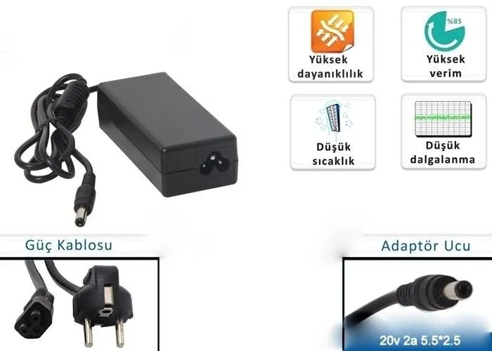 Lg Casper Msi Lenovo Toshiba mini netbook 20V ~ 2A 40w Mini 5.5*2.5mm Notebook Adaptörü, Laptop Adaptörü Adapter Adaptor şarj Cihazı
