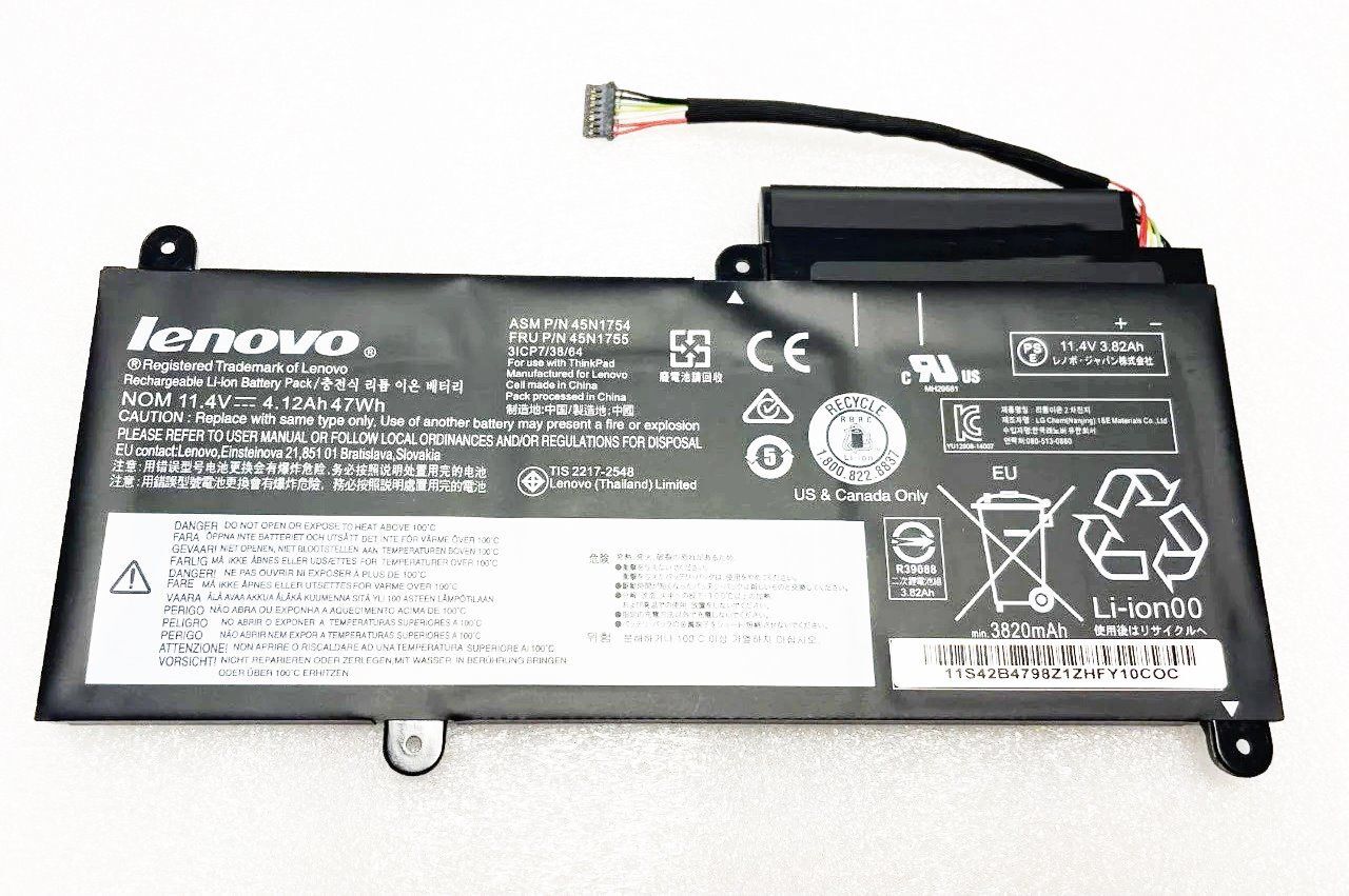 Lenovo Thinkpad E450c, E460c E460, E465 E450, E455 20DE, 20EH, 20ET 20DC, 20DD 20EU, 20EX 45N1752, 45N1753, 45N1756 45N1754, 45N1755, 45N1757 11.4V 47wh 4.12Ah Batarya Pil
