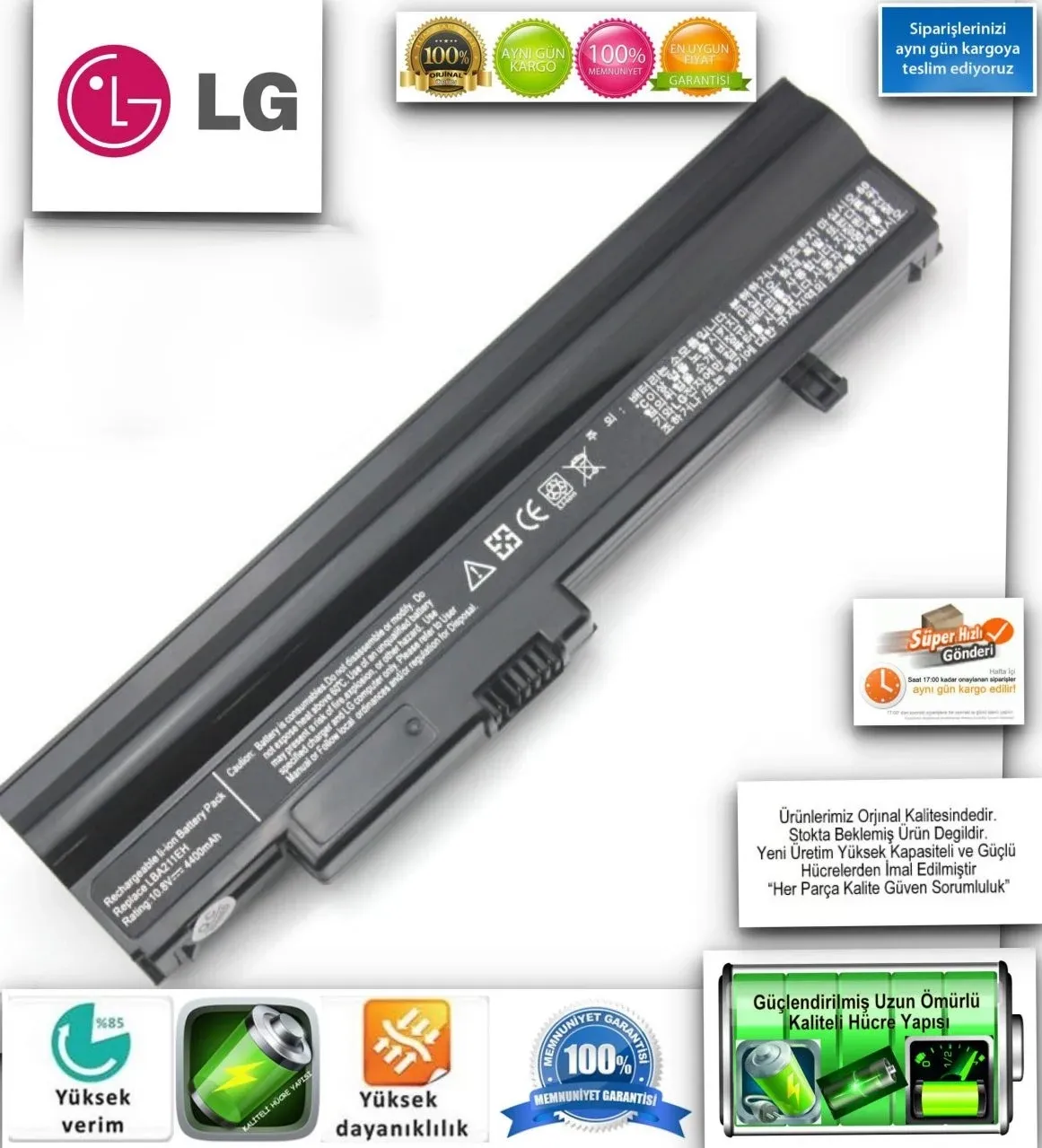 LG Siyah X120 LG X130 LG X13 LB3211EE LBA211EH LB6411EH LB3511EE BATARYA Pil