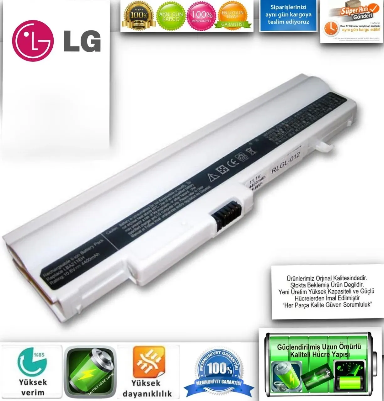 LG Beyaz X120 LG X130 LG X13 LB3211EE LBA211EH LB6411EH LB3511EE BATARYA Pil