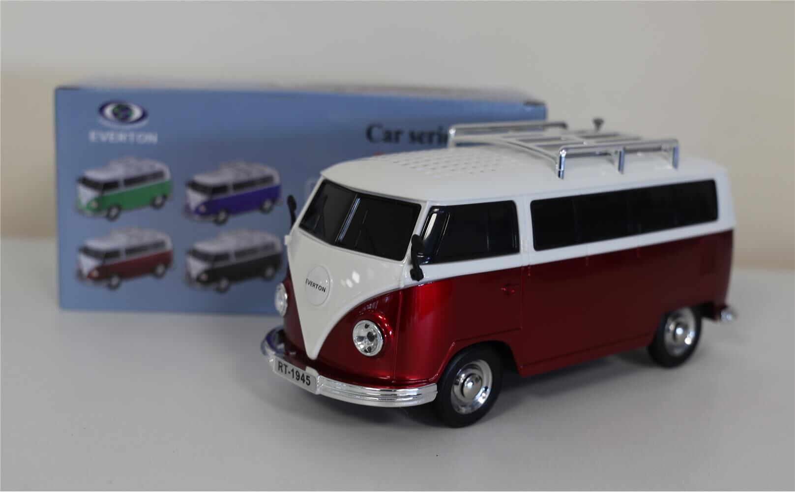 EVERTON RT-1945 Kırmızı Arabalı Bluetooth Fm/Usb/Tf/Aux Şarjlı Nostaljik Radyo