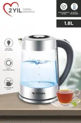 Torima TY-S888-040 Cam Ledli Kettle 1500W 1.8L Su Isıtıcı