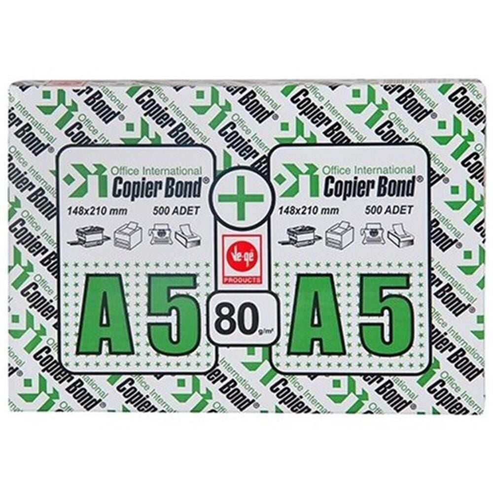 Copier Bond A5 Fotokopi Kağıdı 80gr/500 li 1 koli= 10 Paket