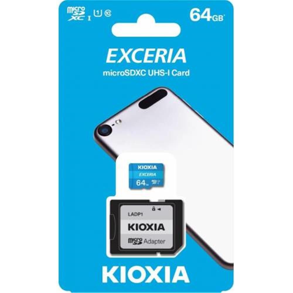 Kioxia 64GB Exceria microSDXC UHS-1 C10 100MB/sn Hafıza Kartı