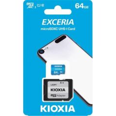 Kioxia 64GB Exceria microSDXC UHS-1 C10 100MB/sn Hafıza Kartı