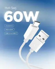 Spigen USB-A to USB-C 1 Metre Kablo 60W