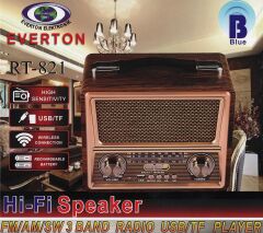 Everton Rt-821 Bluetooth Fm/Usb/Tf/Aux Nostaljik Radyo