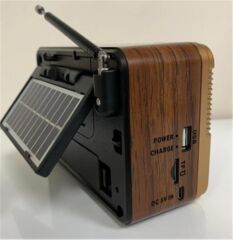 Everton Rt-671 Bluetooth Fm/Usb/Tf/Aux Şarjlı Solar Nostaljik Radyo Güneş Panelli