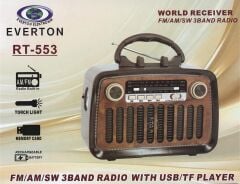 Everton Rt-553 Bluetooth Fm/Usb/Tf/Aux Şarjlı Nostaljik Radyo
