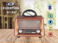 Everton Rt-817 Bluetooth Fm/Usb/Tf/Aux Şarjlı Nostaljik Radyo