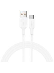 Recci RS46C USB-A to Type-C 2.4A Hızlı Şarj Özellikli Data ve Şarj Kablosu 100W 1.2M Beyaz