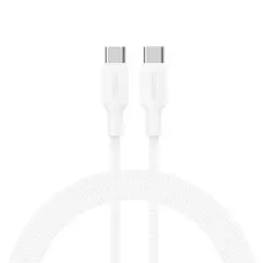 Recci RS46CC Type-C to Type-C PD 65W Hızlı Şarj Özellikli Data ve Şarj Kablosu 1.2M Beyaz