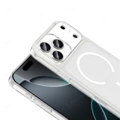 Apple iPhone 17 Pro Max Kılıf Zore M-safe Şarj Özellikli Şeffaf Kamera Çerçeveli Porto Kapak