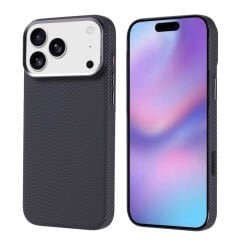 Apple iPhone 17 Pro Max Kılıf M-safe Şarj Özellikli Karbon Fiber Görünümlü Zore Nekst Kapak