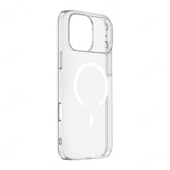 Apple iPhone 17 Pro Kılıf Zore M-safe Şarj Özellikli Şeffaf Kamera Çerçeveli Porto Kapak