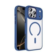 Apple iPhone 17 Pro Kılıf Wireless Şarj Özellikli Zore Krom M-safe Silikon Kapak