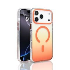 Apple iPhone 17 Pro Kılıf M-safe Şarj Özellikli Transparan Renk Geçişli Zore Toros Kapak