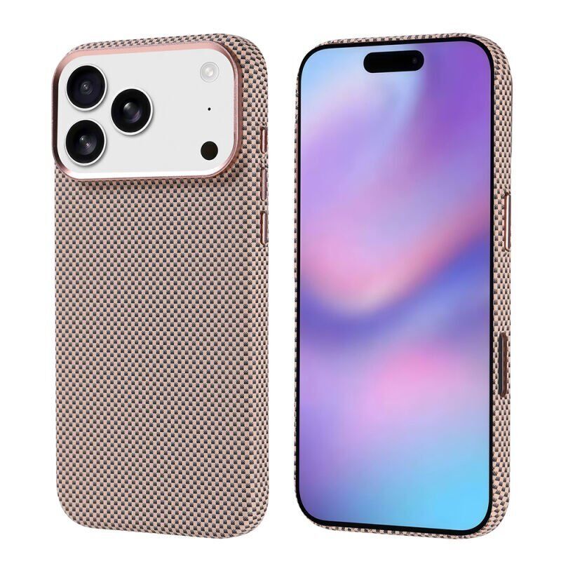 Apple iPhone 17 Pro Kılıf M-safe Şarj Özellikli Karbon Fiber Görünümlü Zore Nekst Kapak