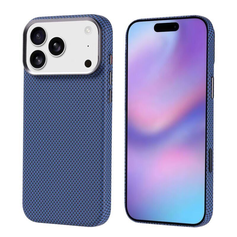 Apple iPhone 17 Pro Kılıf M-safe Şarj Özellikli Karbon Fiber Görünümlü Zore Nekst Kapak