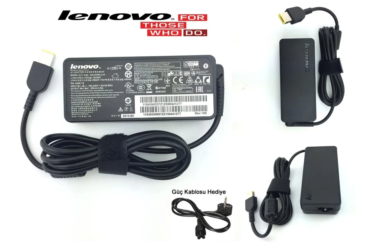 ORJINAL LENOVO ADLX65NDC3A, ADLX65NLC3A, ADLX65NCC3A Adaptör 20v 3.25A 65W Şarj Aleti yoga serisi g50 z50 y50 G500 Z510 S510p G505 G510 X1 Carbon X1 Helix Yoga 11S 13 M490S E431 E531 Z501 Z505 G400 G405 G500 G505 G500S Touch S210 S310 s405 S410 S410P S5