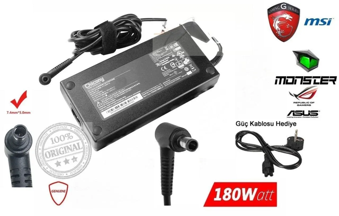 Chicony 180w 19v 9.5A 7.4*5.0mm İğne uç Adaptor Şarj Aleti