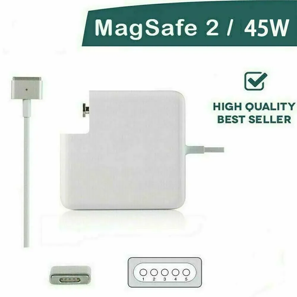 MacBook Air Pro Mag Safe2 Apple 45w 14.85V - 3.05A 5 Pin T- Tip Magnetic Interface Mag safe 2 Retina A1466 A1435 A1436 A1465 MD760 MD711 MD712 213CH MD223 MD224 Şarj Cihazı Adaptör