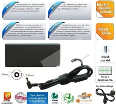 Asus Uyumlu 19v 3.42a 4.0 x 1.35mm 4.0.1.3 ince uç Muadil ZenBook UX21A, UX31A, UX32 UX301, UX303, UX305, Taichi 21 31, X540 X541 X542 x553 f541 R541 a541 X553 S432f X556 X202 TP300 F200 D509 D515 X409 X509 X415 X512 pa-1650-33 Adaptör Şarj Cihazı