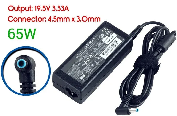 Hp Pavilion Ultrabook İğne Uç 4.5 x 3.0 mm - Pinli Uç 65w 19.5v 3.33a Notebook Adaptörü, Laptop Adaptörü
