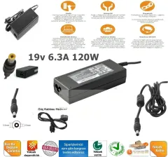 Asus, Msi Toshiba Casper Lenovo Liteon 19V-6.3A, 5.5.2.5 120W Notebook Adaptörü, Laptop Adaptörü