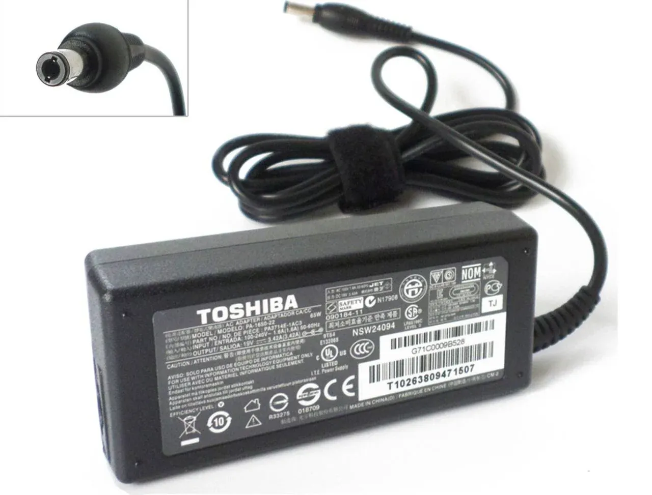 TOSHIBA Orjinal Standart uç 5.5.2.5 19v 3.42A 65W Adaptör Şarj Cihazı