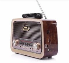 Everton RT-301 Bluetooth-USB-SD-FM Şarjlı Nostaljik Radyo El Fenerli