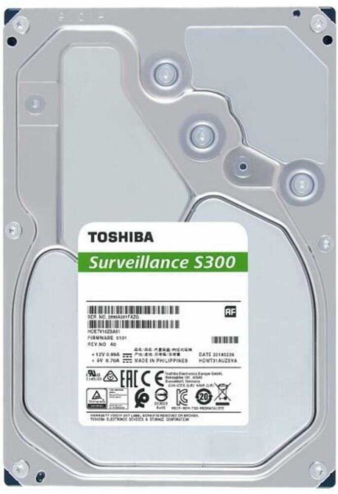 Toshiba 6TB HDWT860UZSVA 3.5 S300 5400RPM 256MB SATA3 Güvenlik 7/24 Harddisk