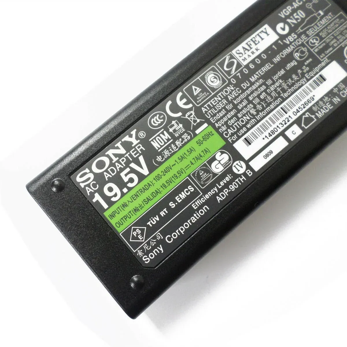Sony vaio Orjinal Adaptor 90w 19.5v 4.74 Amper VGP-AC19V19, VGP-AC19V20, VGP-AC19V21 VGP-AC19V76, VGP-AC19V77, VGP-AC19V78 VGP-AC19V22, VGP-AC19V23, VGP-AC19V24   VGP-AC19V44, VGP-AC19V47, VGP-AC19V48 VGP-AC19V63, VGP-AC19V64, VGP-AC19V67 VGP-AC19