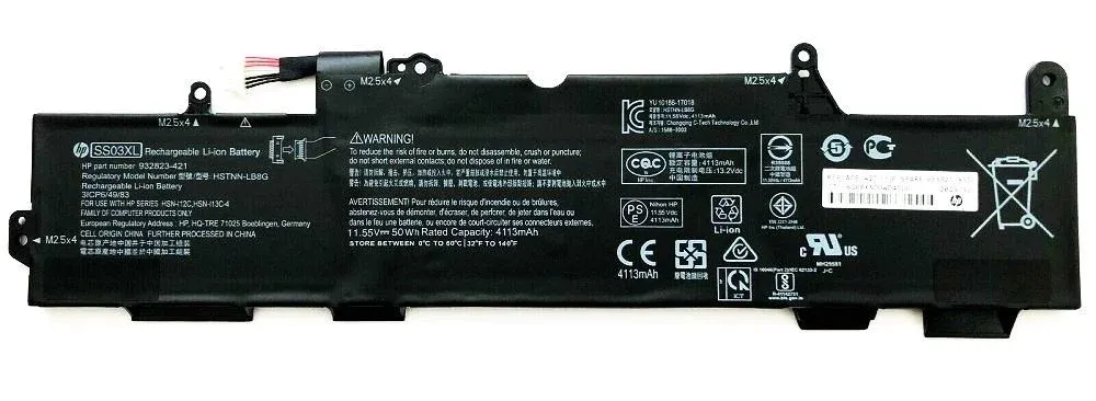 Hp SS03, SS03XL, SSO3XL Elitebook 735 G5, 745 G5, 830 G5, 830 G6 836 G5, 840 G5, 840 G6, 846 G5, ZBook 14u G5, ZBook 14u G6, Batarya Pil 932823-1C1, 932823-421, 933321-855, HSN-112C, HSN-113C-4, HSN-I12C, HSN-I13C-4, HSN-I16C, HSN-I17C-4,HSN-I17C-