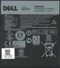 Dell XPS 13 9360 series 13-9360-D1605T D1705G 0RNP72 60Wh PW23Y Dell XPS 13 9360, P54G, RNP72 0TP1GT PW23Y, RNP72, TP1GT , P54G001, P54G002 GDQCBH2 13-9360-D1605T D1705G Batarya Pil Batarya Pil Orjinal