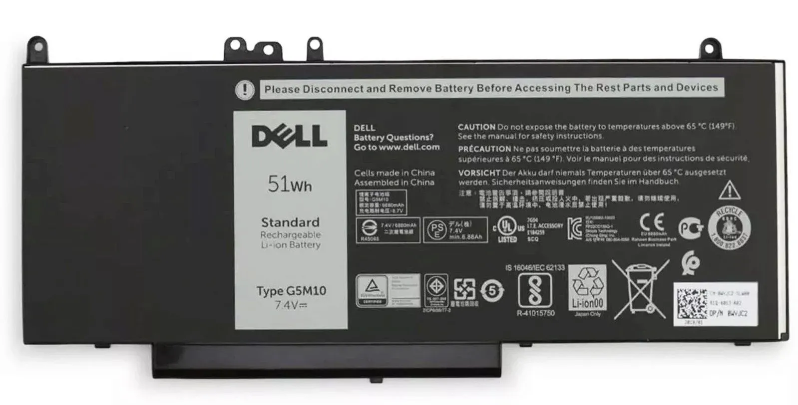 Dell Orjinal Latitude 6MT4T G5M10 E5270 E5470 P62G E5250 5450 E5450 E5550 5550 E5570 P37F P25S P48G P23T P62G 7v69y, txf9m R0Tmp Ryxxh, Txf9M, 8V5Gx, F5Ww5 Fdx0T Hk6Dv Wyjc2 Ym3Tc K9Gvn R9Xm9 P37F001 P23T001 P62G001 P48G001 Batarya Dell Pil