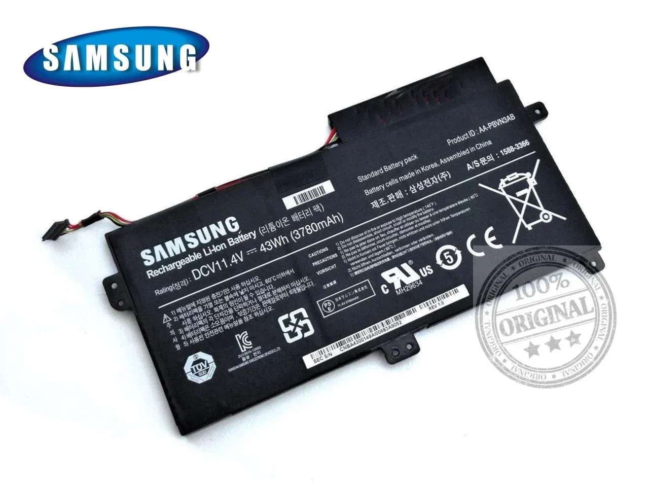 Orjınal Samsung AA-PBVN3AB 470R5E 450R4V NP470R5E NP370R4E NP370R5E NP450R4E NP450R5E NP510R5E 510R 11.4v 43wh Batarya Pil
