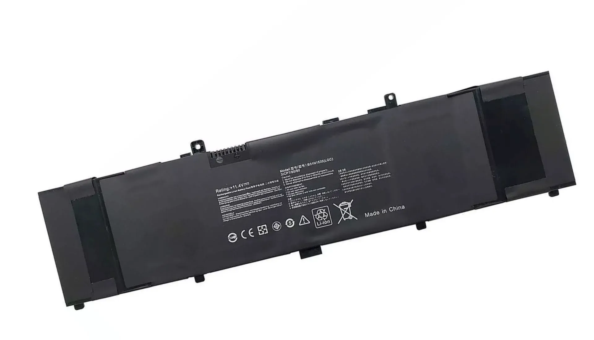 Asus Zenbook UX310, UX310UQ UX410, B31N1535 UX310 UX310UA UX310UF UX410 UX410UA UX410UQ U4000U U400UQ UX410UF RX310U Batarya A+++ Pil Muadil 11.4v 3900Mah 44wh