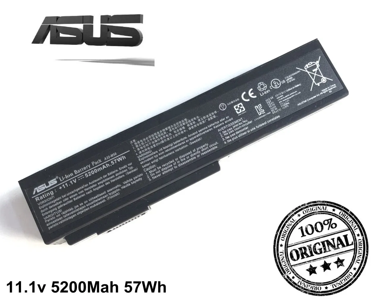 ORJINAL Asus A32-M50, A32-N61,CASPER H36, A32-H36 A32-X64, A33-M50 Pil, Asus M50, M50sa, M50vc, M50vn, M60J, M60Vp, M70Sa, M70Vn, N61, G50Vt, G51Jx, G60Jx, X64, X64Jq N61 X64 N53 Batarya pil