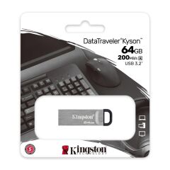 Kingston DTKN/64GB 64GB DataTraveler Kyson 200MB/s Metal USB 3.2 Gen 1 Flash Bellek