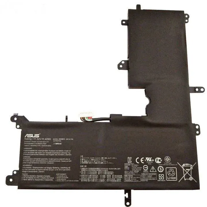 Asus Orjinal VivoBook Flip 14 B31N1705 B31N1705-1 11.52V 3653mAh 42Wh TP410U TP410UA TP410UR TP410UF Q405UA UX460UA UX331UA UX331FN, 0B200-02660000, 0B200-02660100 Batarya pil