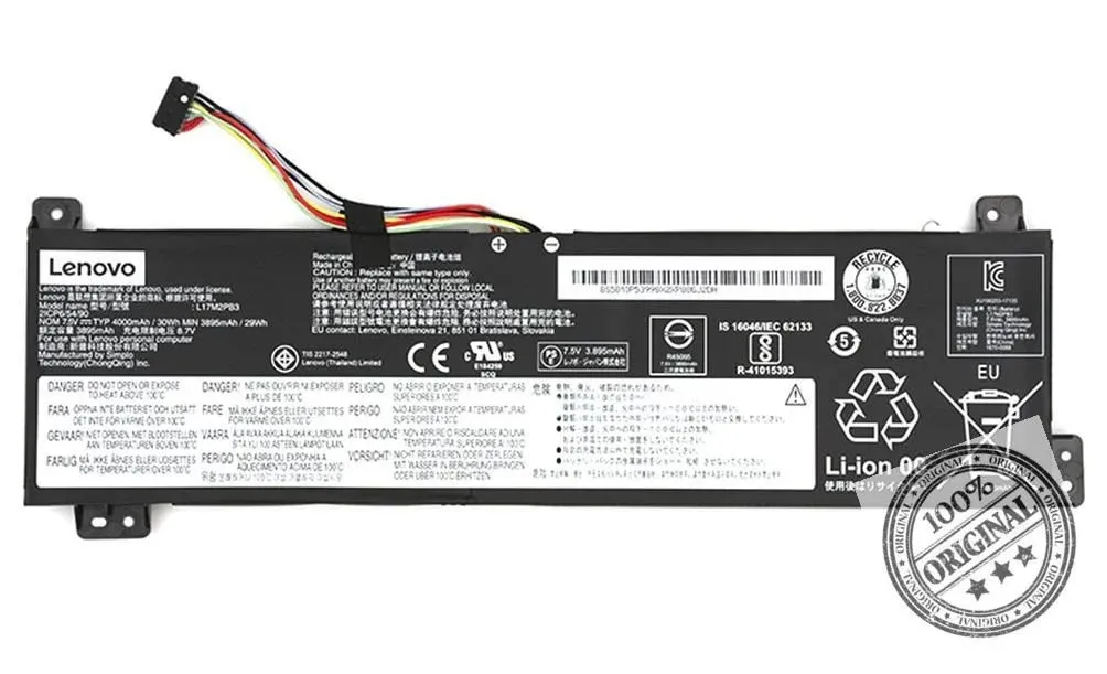 Lenovo ideapad L17C2PB3, L17C2PB4, L17L2PB3, L17L2PB4, L17M2PB3, L17M2PB4 V130 V330 V130-15, V330-15 V130-15IKB V130-15IGM V130-15IKB V330-15IKB V330-15ISK 81B0, 81AX, 81AW, 81AY) (81HQ, 81HN, 81HM, 81HL) Batarya Pil