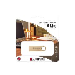 Kingston DTSE9G3/512GB 512GB 220MB/s Metal USB 3.2 Gen 1 DataTraveler SE9 G3 Flash Bellek