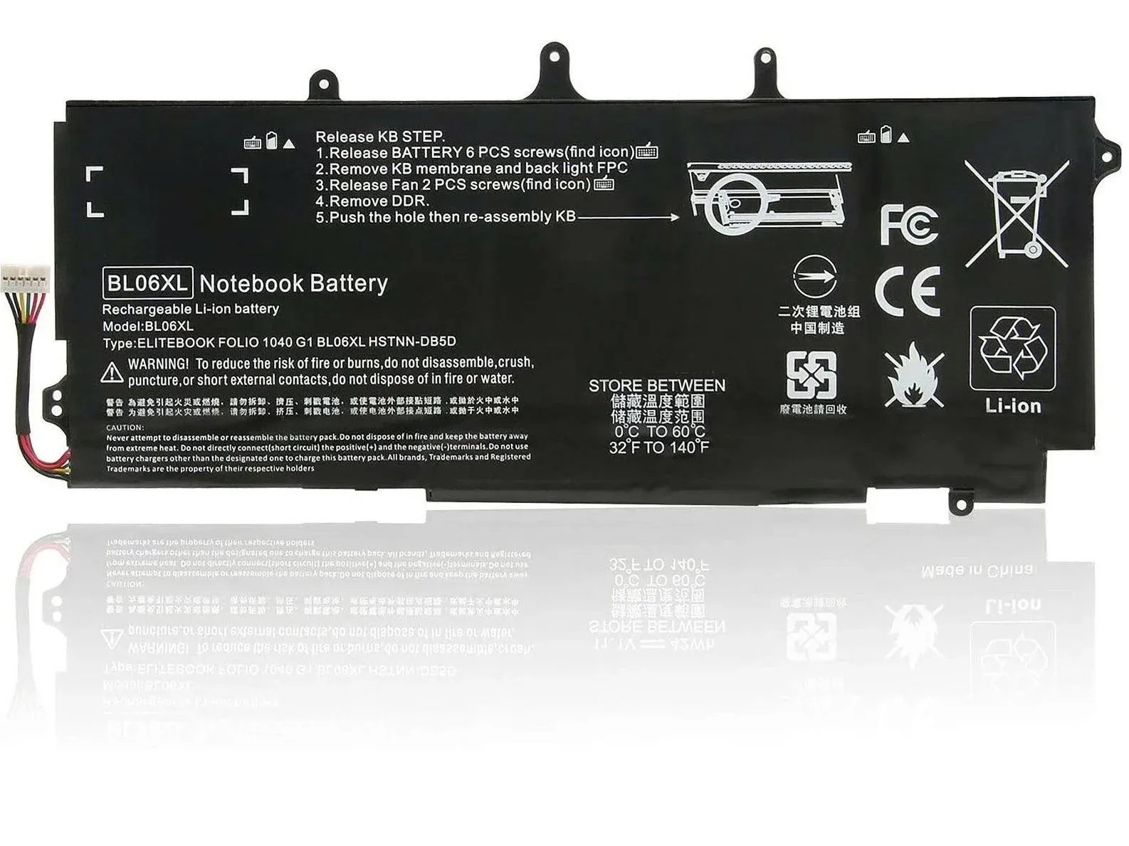 HP Muadil A+++ Elitebook Folio 1040, G0, G1, G2, 722236-171, 722236-1C1, 722236-271, 722297-005, 722236-2C1, 722297-001, BL06, BL06042XL, BL06XL, HSTNN-IB5D, HSTNN-W02C, HSTNN-DB5D, Batarya Pil A++