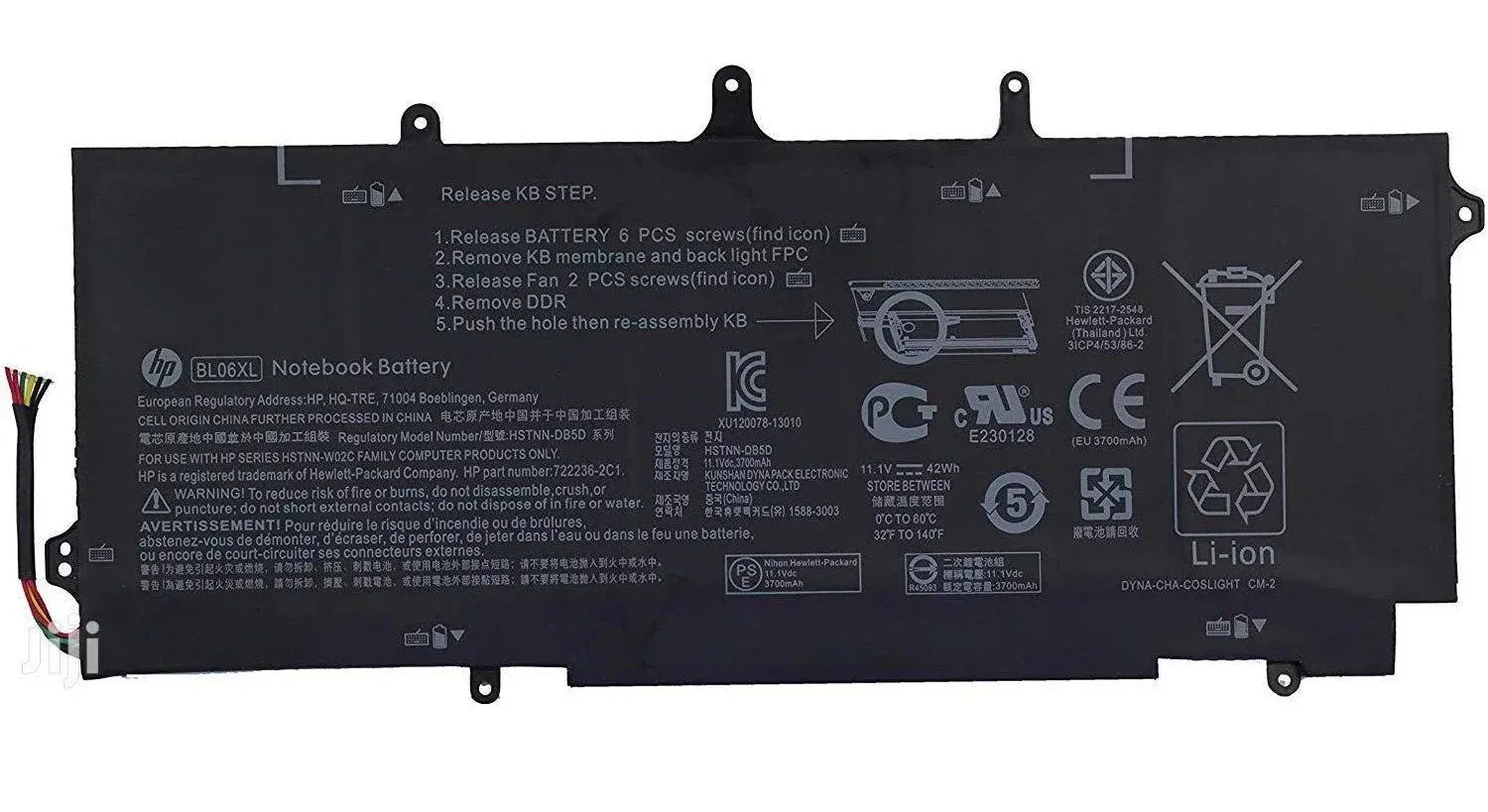 HP Orjinal Elitebook Folio 1040, G0, G1, G2, 722236-171, 722236-1C1, 722236-271, 722297-005, 722236-2C1, 722297-001, BL06, BL06042XL, BL06XL, HSTNN-IB5D, HSTNN-W02C, HSTNN-DB5D, Batarya Pil A++