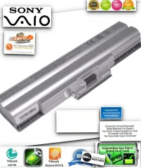 Sony Silver Gümüş renk Bps13/s VGP-BPL13, VGP-BPS13, VGP-BPS13A/B, VGP-BPS13B/S, Sony Vaio VGN-AW, VGN-CS, VGN-FW, VGN-NS, VGN-NW, VGN-SR, VGN-TX Batarya VGP-BPL13, VGP-BPS13, VGP-BPS13B,