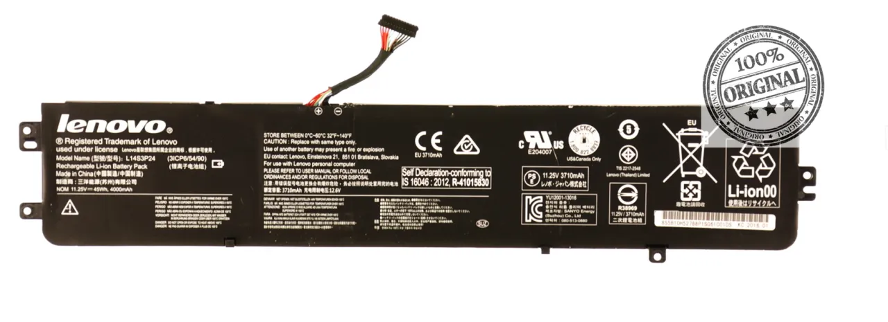 Lenovo IdeaPad 700-15ISK, 700-17ISK, Y700-14ISK, Y700-15ACZ, L14S3P24, L14M3P24 , Lenovo Legion Y520-15IKBN 80WK Orjınal Batarya Pil L14M3P24 L14S3P24 L16M3P24 L16S3P24