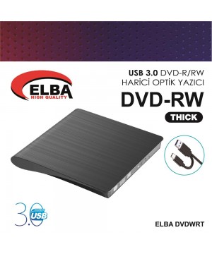 Elba DVDWRT-THCK Harici Dvdrw Thick, Siyah Dvd Yazıcı Writer