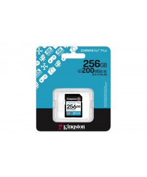 Kingston SDG4/256GB 256GB SDXC Canvas Go Plus Gen4 200MB/s C10 UHS-I U3 V30 Hafıza Kartı