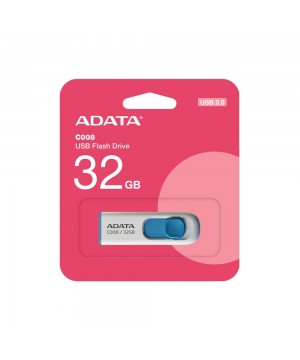 Adata C008/32GB 32GB USB2.0 Classic (White + Blue) Flash Bellek